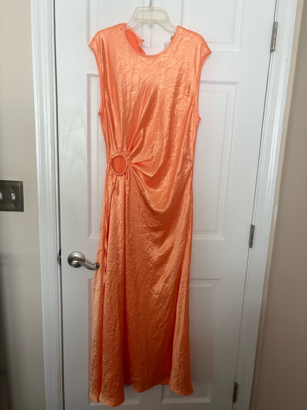 House of Harlow 1960 Orange Sleeveless Ring-Knot Maxi Dress